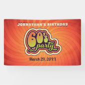 Groovy Sechzigerjahre Party-Fahne Banner (Horizontal)