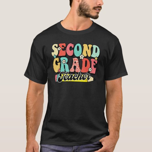 Groovy Second Grade Teacher First Day 2nd Grade Gr T-Shirt (Vorderseite)