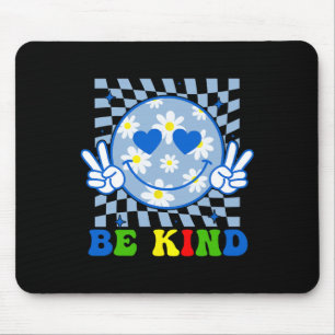 Groovy Sei Freundlich Blume Freundlichkeit Lächeln Mousepad