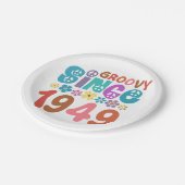 Groovy seit 1949 pappteller (Schrägansicht)