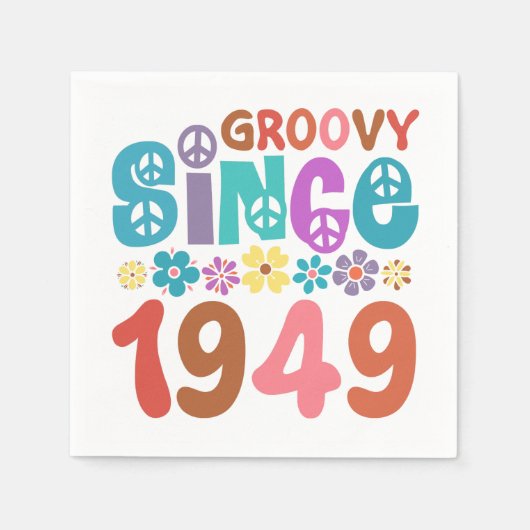 Groovy seit 1949 serviette (Vorderseite)