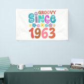 Groovy Seit 1963 60. Geburtstag Banner (Messeveranstaltung)