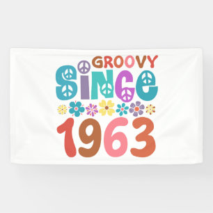 Groovy Seit 1963 60. Geburtstag Banner