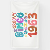 Groovy Seit 1963 60. Geburtstag Banner (Vertikal)
