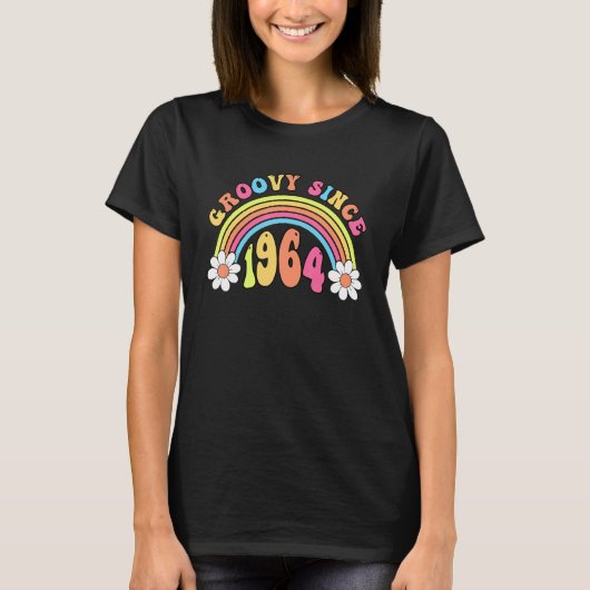 Groovy Seit 1964 Vintag Retro Geburtstag T-Shirt (Vorderseite)