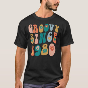 Groovy Seit 1980 42. Geburtstag Hippie Style 42 Ye T-Shirt