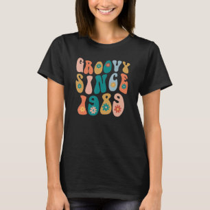 Groovy Seit 1989 33. Geburtstag Hippie Style 33 Ye T-Shirt