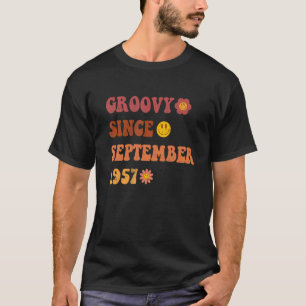Groovy Seit September 1957 Retro Groovy 65 Jahr O T-Shirt