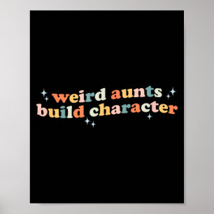 Groovy seltsame Tanten bilden Charakter lustige Ta Poster