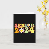 Groovy Senior 2024 Zurück zur Abschluss-Klasse Karte (Gelbe Blume)