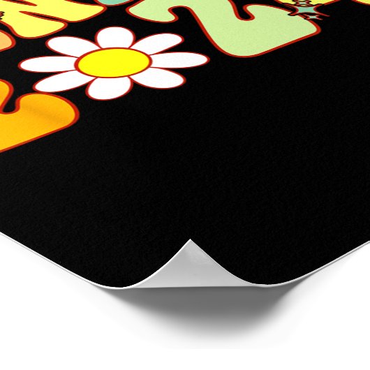 Groovy Senior 2024 Zurück zur Abschluss-Klasse Poster (Ecke)