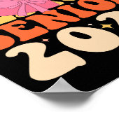 Groovy Senior 2025 Coquette Bow Cl von 2025 Gradua Poster (Ecke)