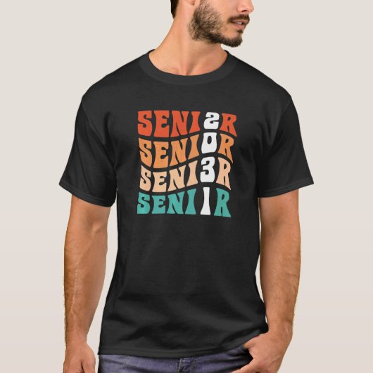 Groovy Senior 2031 Graduation My Last First Day Se T-Shirt (Vorderseite)