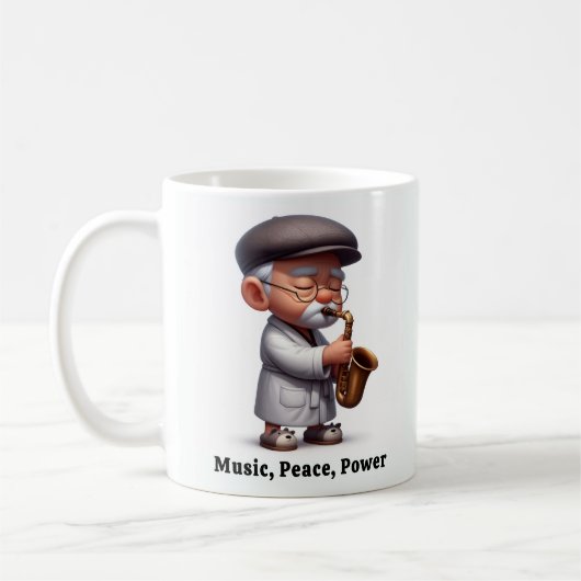 Groovy Senior Citizen Music Legends Kaffeetasse (Links)
