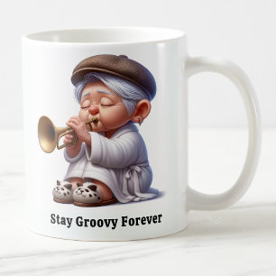 Groovy Senior Citizen Music Legends Kaffeetasse