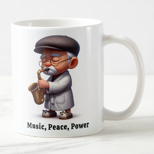 Groovy Senior Citizen Musiklegenden Kaffeetasse