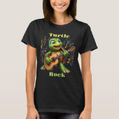 Groovy Serenading Turtle Jamming Out T-Shirt (Vorderseite)