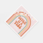 Groovy Seven ist ein lebendiger, daistischer Regen Serviette (Ecke)