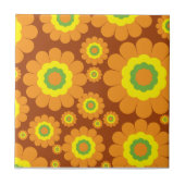 Groovy Seventies Blume Fliese (Vorderseite)
