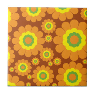 Groovy Seventies Blume Fliese