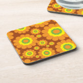 Groovy Seventies Blume Untersetzer (Linke Seite)