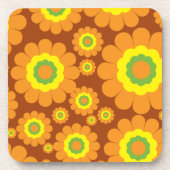 Groovy Seventies Blume Untersetzer (Vorderseite)