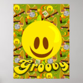 Groovy Seventies Pattern Poster (Vorne)