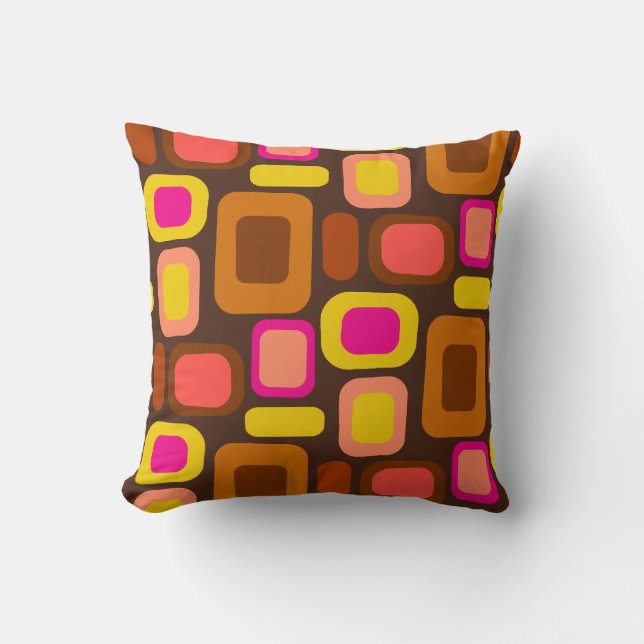 Groovy Seventies Retro Lounge Revival Kissen (Vorderseite)