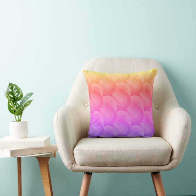 GROOVY SEVENTIES RETRO PATTERN KISSEN (Stuhl )