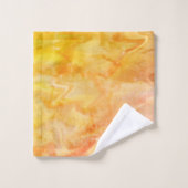 Groovy Seventies Sonnenaufgang Aquarell Badhandtuch Set (Waschlappen)