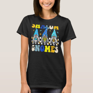 Groovy Shalom Gnomes Jew Hanukkah Pajamas Chanuka T-Shirt