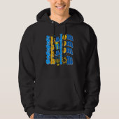 Groovy Shalom Peace Jewish Hanukkah Jewish Dreidel Hoodie (Vorderseite)