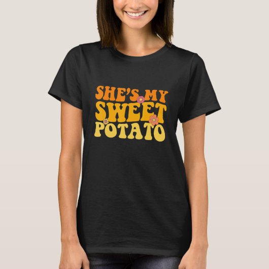 Groovy She is My Sweet Potato I YAM Couple's Match T-Shirt (Vorderseite)