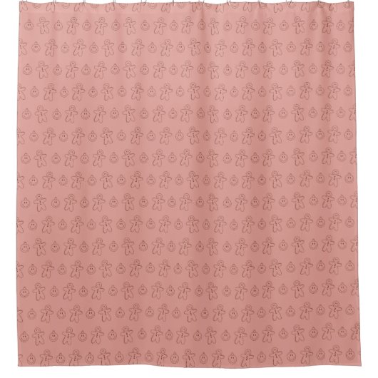 Groovy Shower Curtain Retro Pastel Christmas Fun Duschvorhang (Vorderseite)