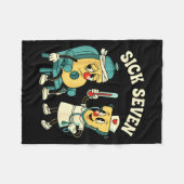 Groovy Sick Seven 67 Funny Meme Sick 7 And Nurse 6 Fleecedecke (Vorderseite (Horizontal))