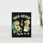 Groovy Sick Seven 67 Funny Meme Sick 7 And Nurse 6 Karte (Vorderseite)