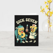 Groovy Sick Seven 67 Funny Meme Sick 7 And Nurse 6 Karte (Gelbe Blume)