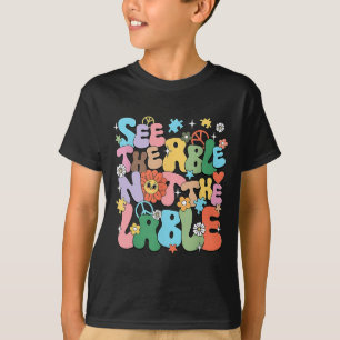 Groovy sieht die Fähigkeit nicht das Etikett Autis T-Shirt