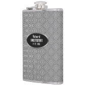 Groovy Silver Circles personalisieren Hip Flask Flachmann (Links)