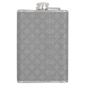 Groovy Silver Circles personalisieren Hip Flask Flachmann (Rückseite)