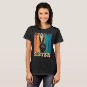 Groovy Sister 70er Ästhetische Nostalgie 1970er Ja T-Shirt (Vorne ganz)