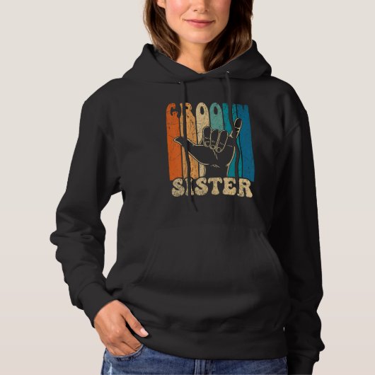Groovy Sister 70s Aesthetic Nostalgia 1970's Retro Hoodie (Vorderseite)