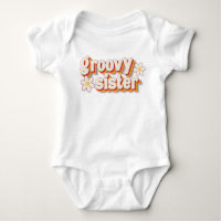 Groovy Sister Baby Bodysuit | Retro Daisy Blume P