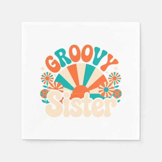 Groovy Sister Boho Vibes (2) Serviette (Vorderseite)