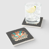 Groovy Sister Boho Vibes (2) Steinuntersetzer (Seitenansicht)