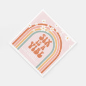 Groovy Six ist ein lebendiger, daistischer Regenbo Serviette (Ecke)