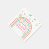 Groovy Sixteen Retro Summer Rainbow Serviette (Ecke)