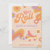 Groovy Skaten Einladung | Roller-Skate (Vorderseite)