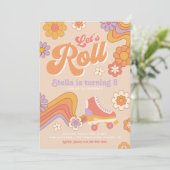 Groovy Skaten Einladung | Roller-Skate (Stehend Vorderseite)