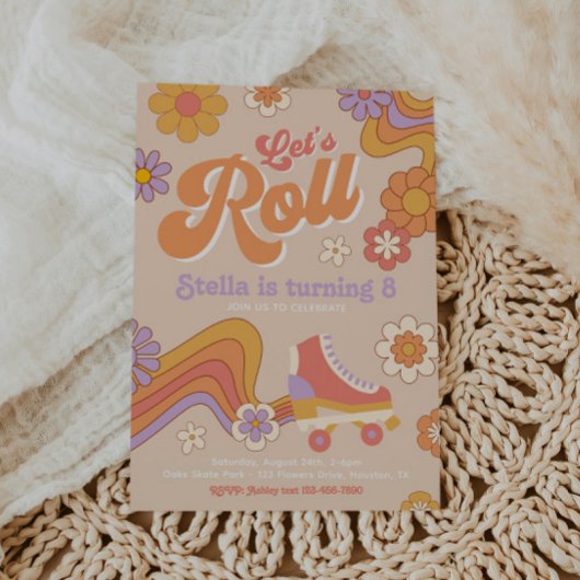 Groovy Skaten Einladung | Roller-Skate